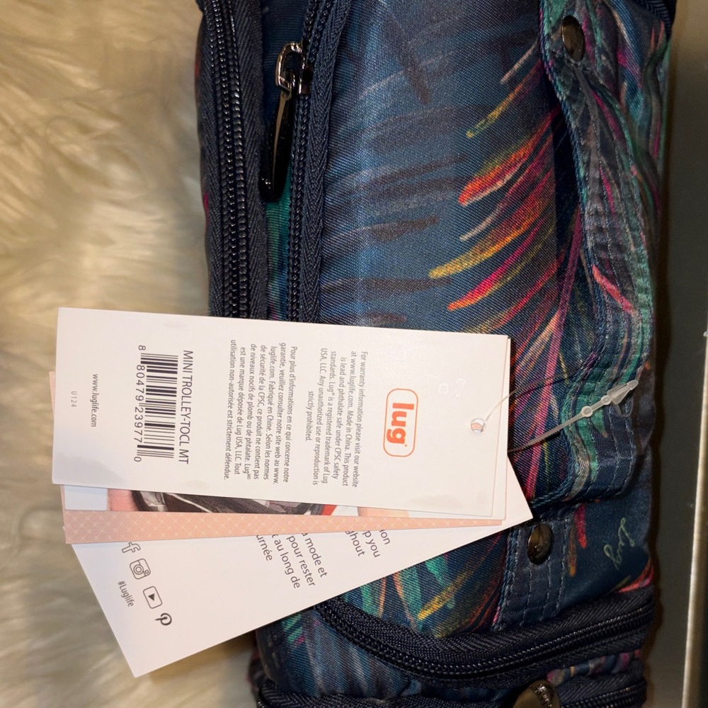 Lug Multicolor Patterned cosmetic case NWT - image 2